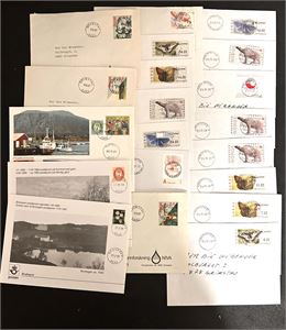 Pene nyere brev , de fleste merkene er fullstemplet