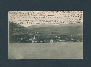 HORDALAND - PARTI FRA SKAANEVIK (Lars Olsen) En del skrift foran, postsendt 1915