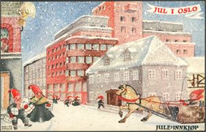 Atelier Spange. Jul i Oslo, Jule=Innkjøp. Brukt i 1937. K-1
