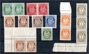 Norge. Div postfrisk 1909-19