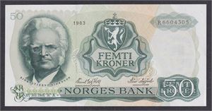50 kr 1983 Lit. R.  Kval 0/01 Seddel