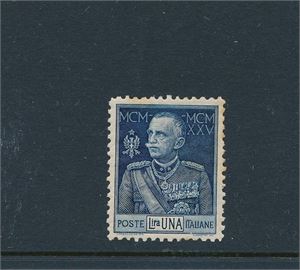ITALIA x Mi 224b, 1926 1,25Lire tg 11. Flekkete lim ses delvis fra forsiden (€ 250)