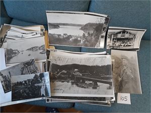 BILDER/KOPIER  ++ Masse bilder og noen utskrifter, mest Agder og Brevik. Sikker en del artig lokalhistorie her. Vekt 4,4 kilo