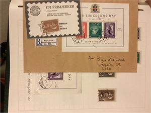 Motiv Vikinger og Vikingetid, Utstillingssamling på albumark.  Bl.a. utstilt i Oslo i 1983