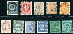 Norgessamling til 1930 i album. Noe utbygd på de eldre utgavene.