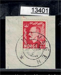 Nk 396 o. 30øre Haakon på klipp stemplet kph "MOVEGEN" (AA, grad 7)