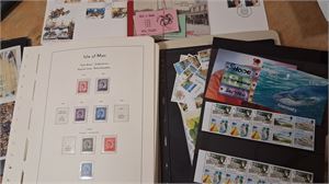 KANALÖAR stor samling med postfriska märken på lösa Leuchtturmblad. Medföljer bland annat en del lösa märken