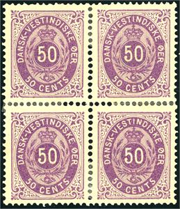 13. DWI. 50 cent 1. print in a block of four.