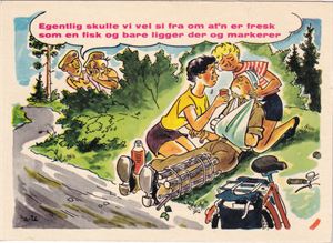 Kunstnerkort - Taraldsen "Egentlig skulle vi vel....."