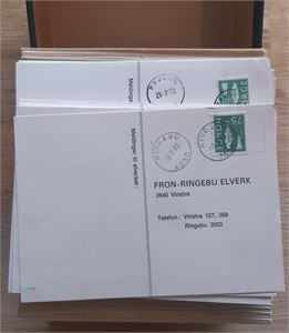 Brevlot, Over 500 meldekort til Ringebu Elverk på 70-tallet. En del ulike stpl fra små og store steder i Oppland