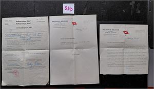 VESTFOLD  Hyrekontrakt for messegutt på hvalfangstskip. I tillegg 2 brev utsendt  til mannskaper i 1962. GI BUD!