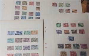 BELGIEN fin samling stämplade järnvägsmärken på blad