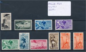 ITALIA x Mi 479-87, 1934 fotball (€ 700 for xx)