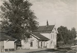 Postkort jernbane MAGNOR stasjon (HE) A6 s/h (Normann 6-11-4) ubrukt