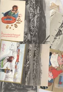 Liten postkortlot med over 50 kort , små/storf. Gammelt og nytt Mest julekort