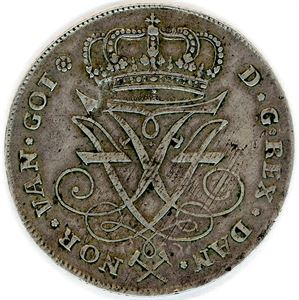 Speciedaler 1725. Tydelig preg, men med noen riper. 1