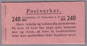 FH 18 II dd B, Frimerkehefte 18 II dd B **