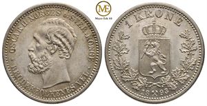 1 krone 1893 Oscar II. Kv.0