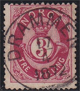 NK 18 stemplet DRAMMEN 17-IV-1872