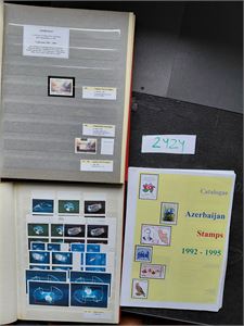 EX-SOVJET - AZERBADJAN xx samling i 2 bind 1992-95 med serier, miniark og en del varianter. Noe dublisert. Medfølger utskrift av katalog