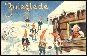 Ca 550 norske postkort, nær alle i småformat. Mange fine kartong-/overrekkelseskort , stedskort og Jule-/kunstnerkort.