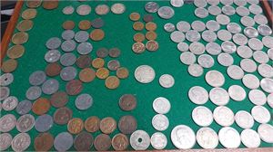 BELGIEN parti äldre-modernare inklusive några silvermynt