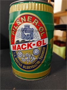 ØLTØNNE - MACK BRYGGERI 5 liter ca 1990. Tom