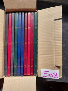 REKVISITA - INNSTIKKSBØKER  10 stk LT 16 sider, alle med svarte sider. Ligger i originalkasse fra butikken, antagelig ubrukte. Vekt 6,5 kilo