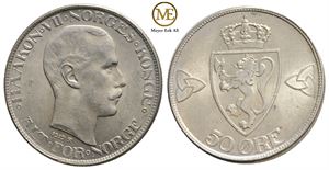 50 øre 1919 Haakon VII. Kv.0