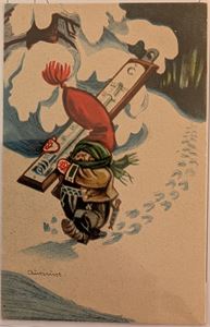 AUKRUST, utgiver Oppi, jule og nissemotiv. Brukt.