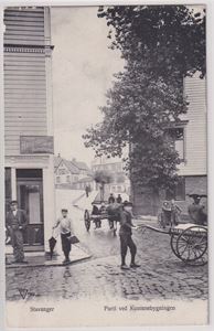 Stavanger, Parti ved Kommunebygningen - Uten utgiver - 1905