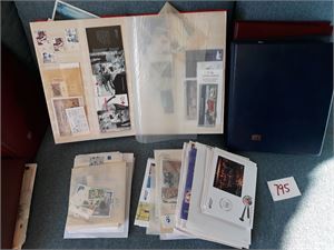 FÆRØYENE xx/FDC Mengder av merker i innstikksbok inkl mange hefter. I tilleg 2 permer FDC og bunke løse, alt etter 1975. Vekt 5 kilo