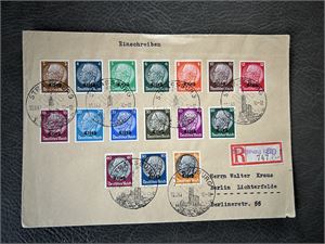 ELSASS Rekbrev med komplett serie stemplet "STRASSBURG18.11.40"