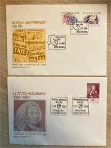 FDC 3 forskjellige fra Bergen 5.10.1984