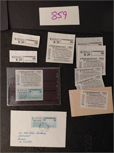 LYKKEBREVET Brev stemplet "PORSGRUNN 25-6-64", 2 deler serie A og noen deler av hefter