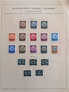 TYSKLAND, Lot Generalgouvernment på albumark. Noen merker er stemplet, men mest ubrukt. Totalt 10 ark.