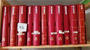 SVERIGE-FDC 11 bind med kassetter 1944-2004. Bilder av de første og siste sidene.