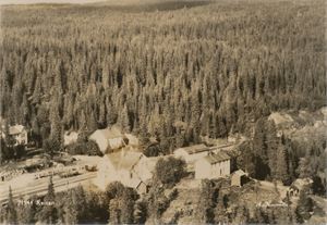 Postkort jernbane REITAN med stasjon (ST) A6 s/h (Norrønafly 71144) stemplet Reitan TA 1962