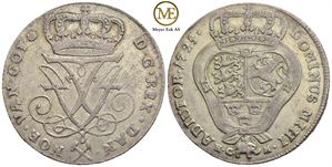4 mark 1725 Frederik IV. Kv.1+/01