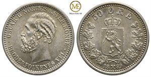 50 øre 1889 Oscar II. Kv.0/01