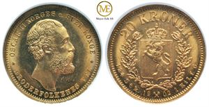 20 kroner 1902 Oscar II. Kv.0