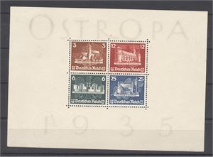 Tyskland Tyske Reich AFA 571 - 574 Miniark **  Ostropa 1935  (Verdi 8.000.-)