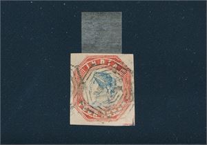 INDIA o Mi 7 med 4 marger. Pent merke, men en horisontal brett (€ 500)