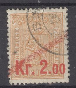 NK 87 2 kr portoprov. Stemplet