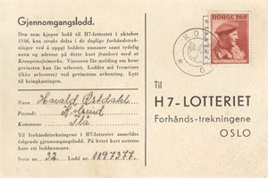 Kronet Posthorn KOLSRUD type 2 (Bu, 6 pkt) på H7 kort