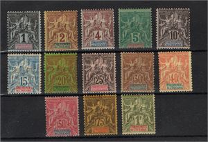 FRANSKA KOLONIER, OCEANIEN. Yv 1-13* första serien kpl. (Yv €400)