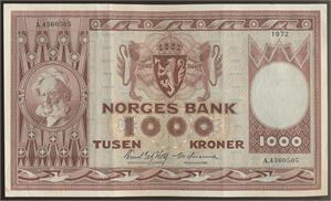 1000 Kroner 1972 A Kv 1+/01*