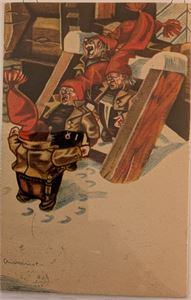 AUKRUST, utgiver Oppi, jule og nissemotiv. Brukt.