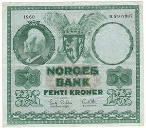 50 Kroner 1960 D. Kv.1