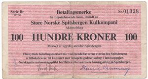 100 kroner 1976 SN Spitsbergen kulkompani. Kv.1